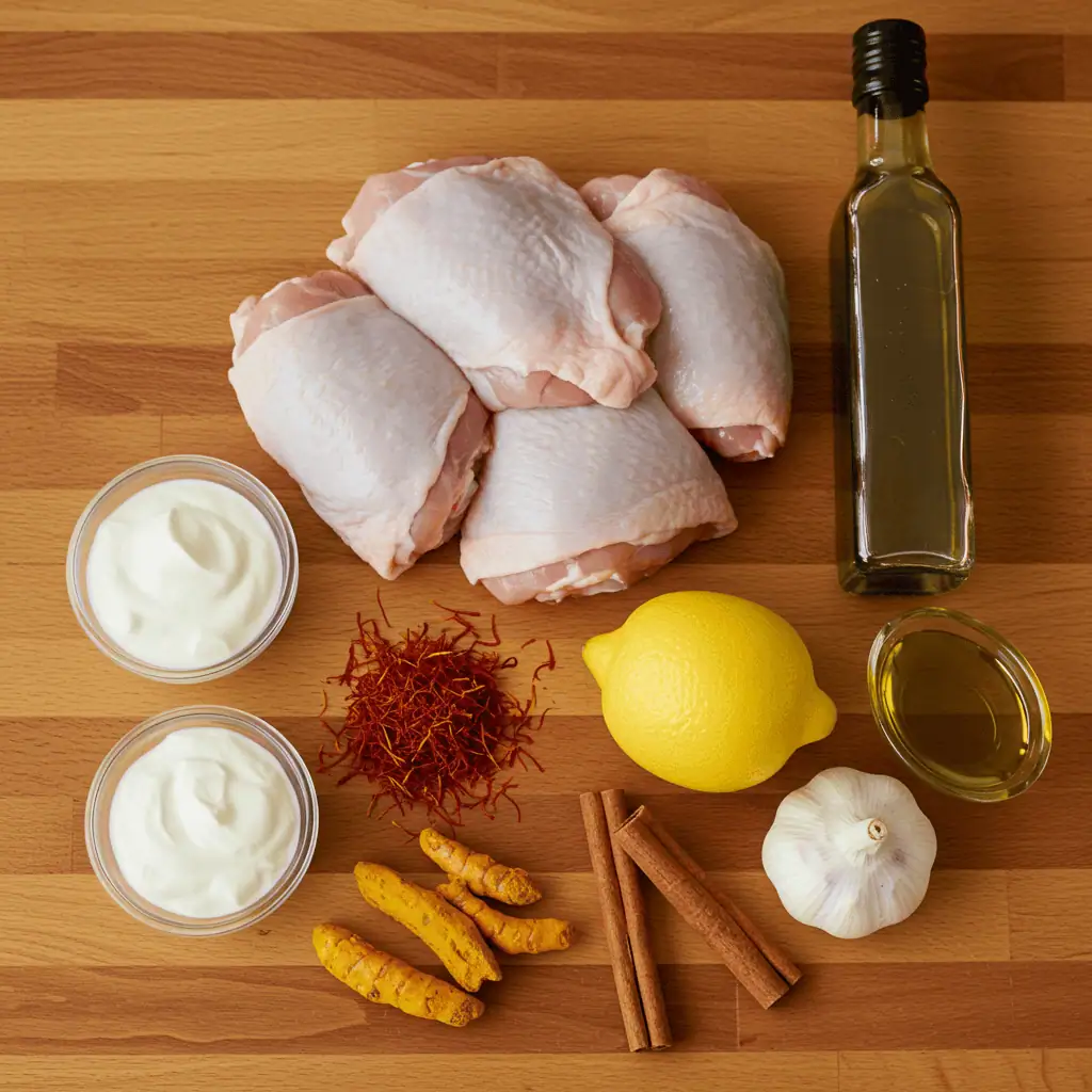 chicken saffron recipe ingredients 1