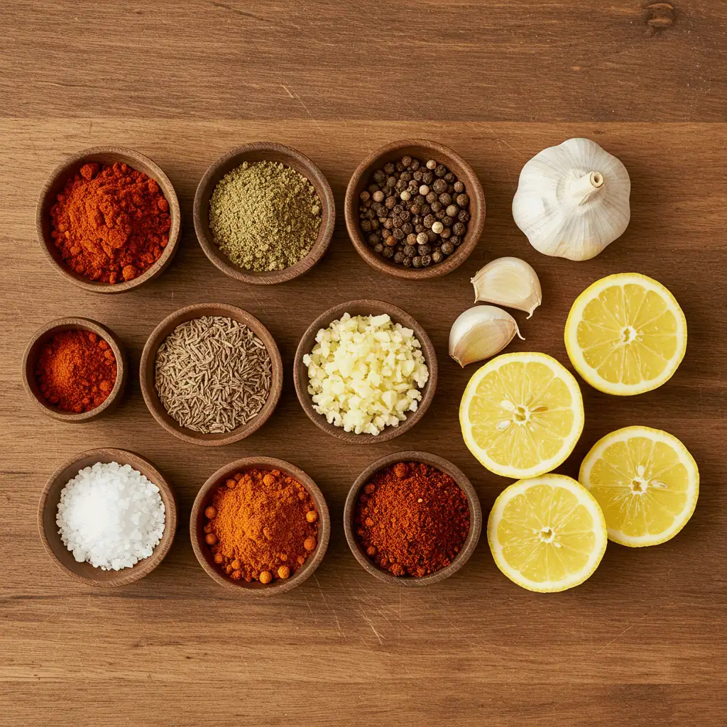 Sizzle Your Summer with Irresistible Halal BBQ Recipes! 1 halal BBQ rub and marinade ingredients