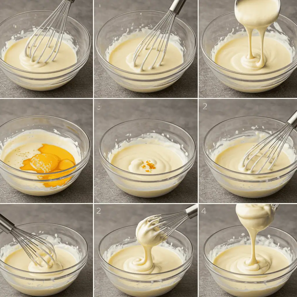 making halal white sauce step-by-step