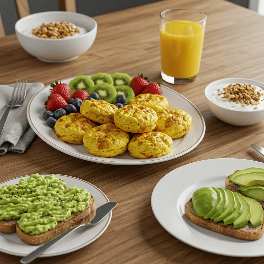 Egg Bites with Cottage Cheese and Sausage: The Ultimate Protein Breakfast 10 egg bites with healthy breakfast sides