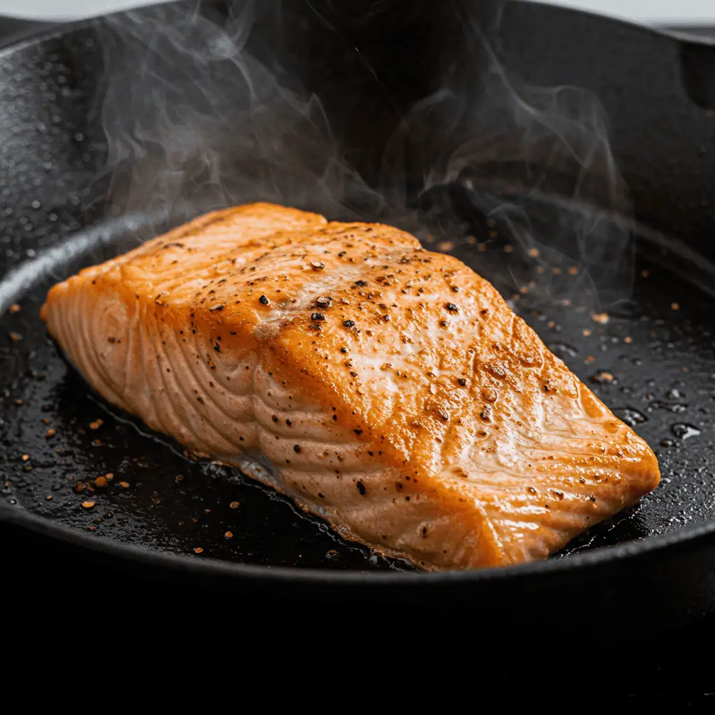pan-seared salmon for salmon rice bowl recipe