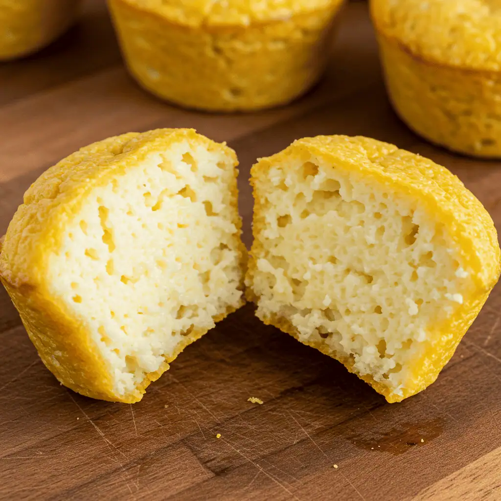 Cross-section comparison of gluten free dairy free egg bites showing texture results compared to traditional versions