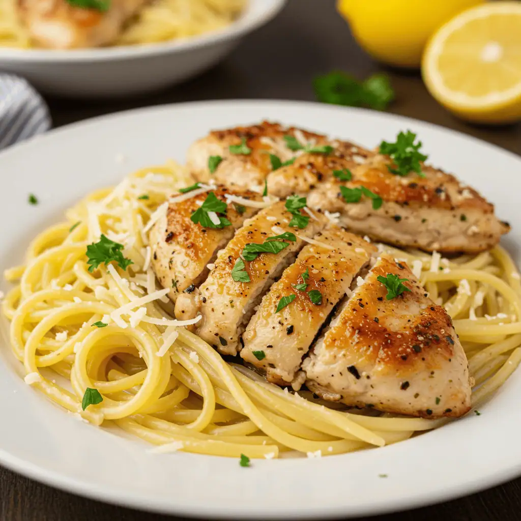 lemon-garlic-chicken-pasta-family-serving