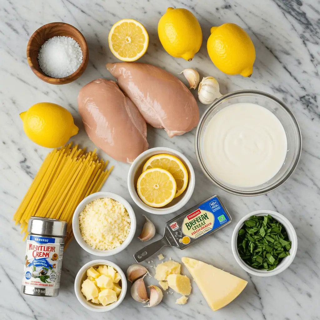 Lemon Garlic Chicken and Pasta: Ultimate 30-Minute Recipe 8 Essential ingredients for making lemon garlic chicken and pasta
