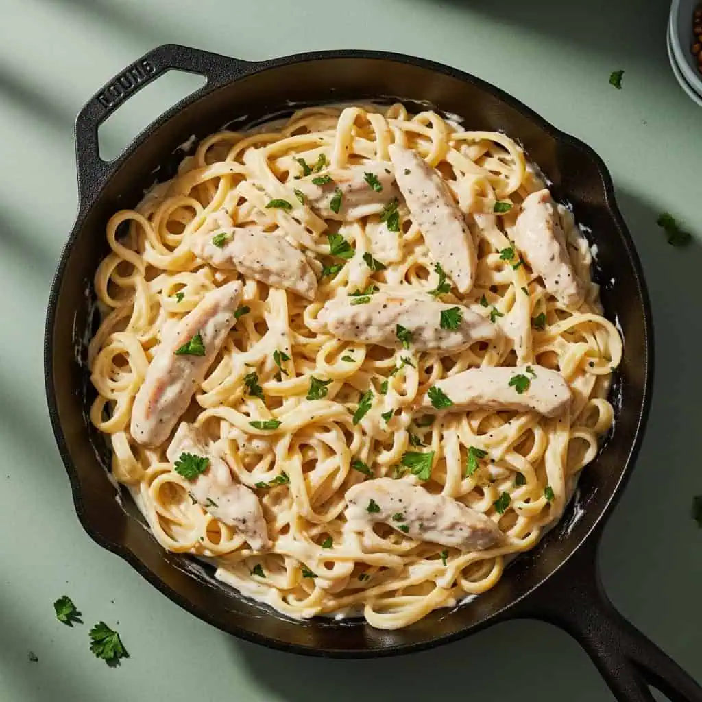  Ultra-creamy one pot mac and cheese with thick cheese sauce coating macaroni