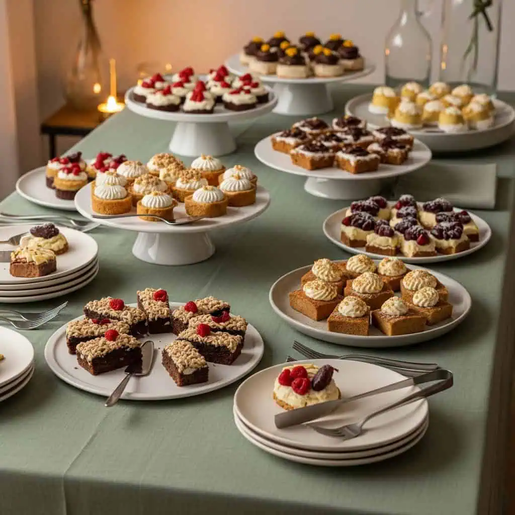 Quick Gluten Free Desserts Recipe 11 Quick gluten free desserts displayed on dessert table with elegant serving platters