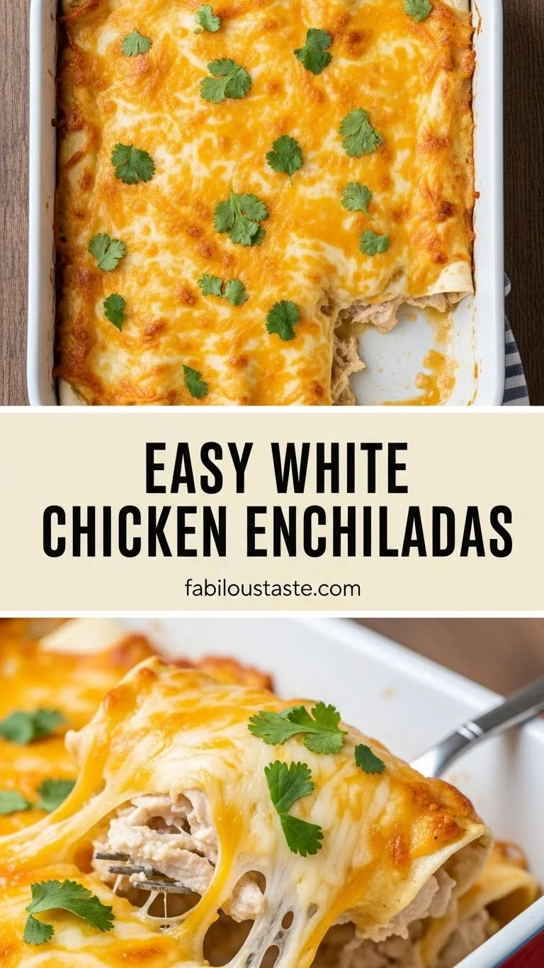 Easy White Chicken Enchiladas