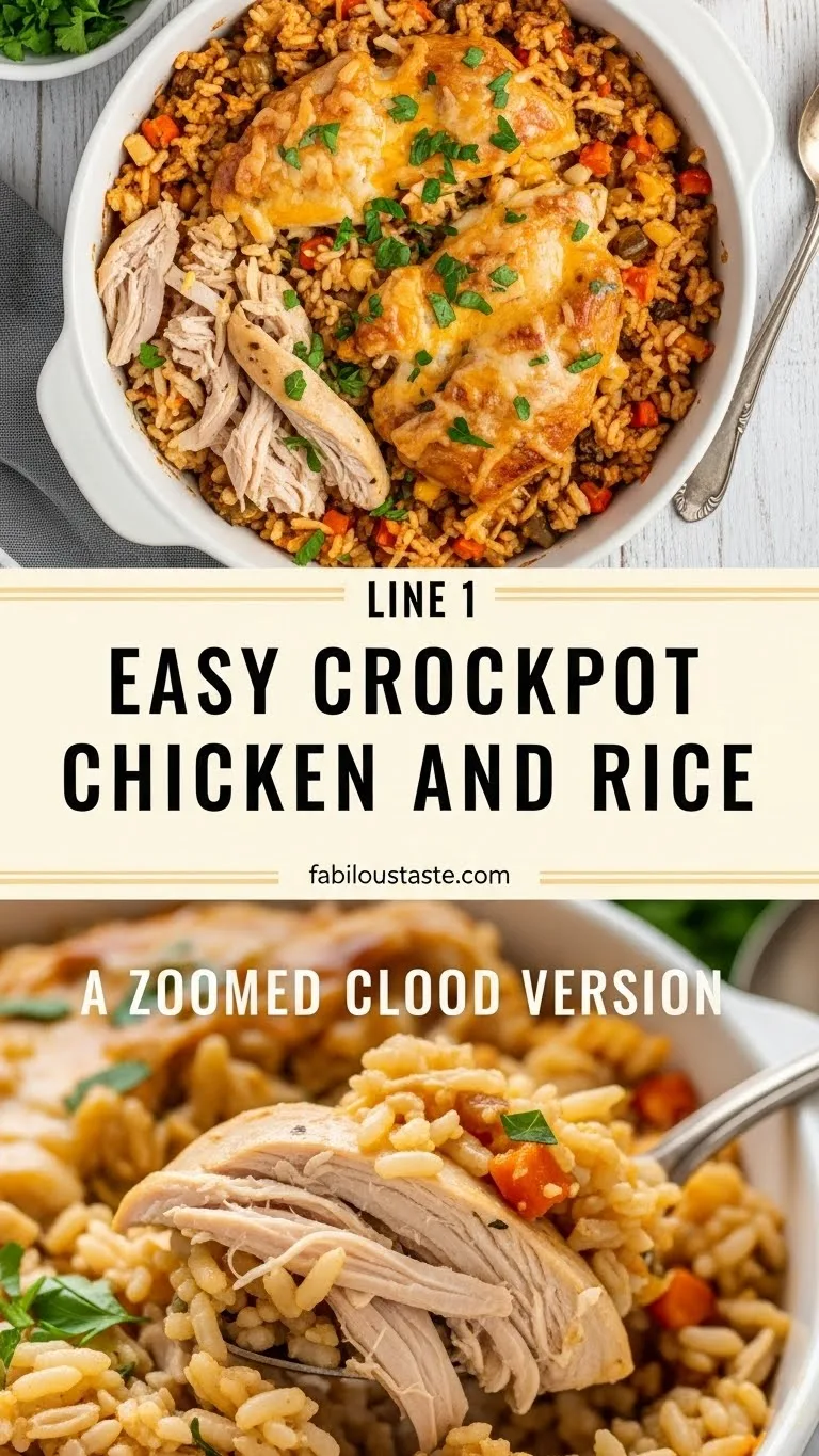 Easy Crockpot Chicken and Rice
