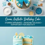 Ocean Aesthetic Birthday Cake