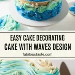 Cake with Waves Design