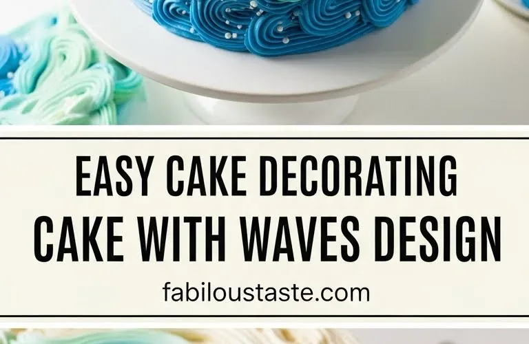Cake with Waves Design