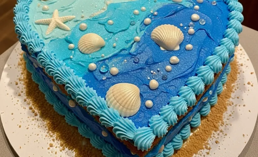 Heart Shaped Ocean Cake