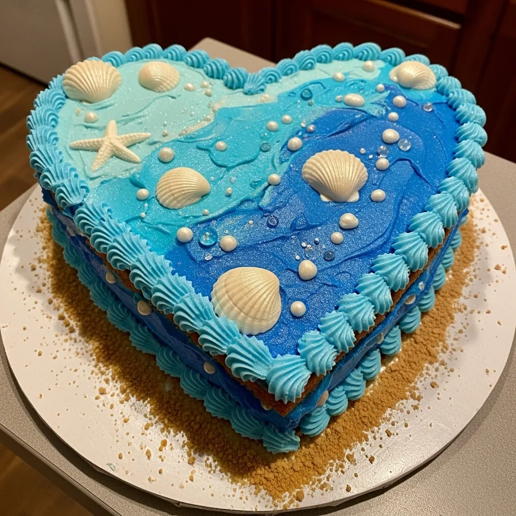 Heart Shaped Ocean Cake