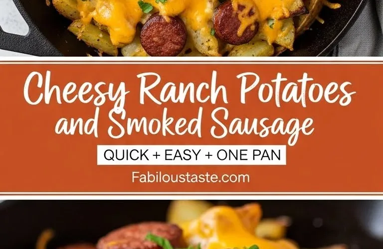 Cheesy Ranch Potatoes and Smoked Sausage