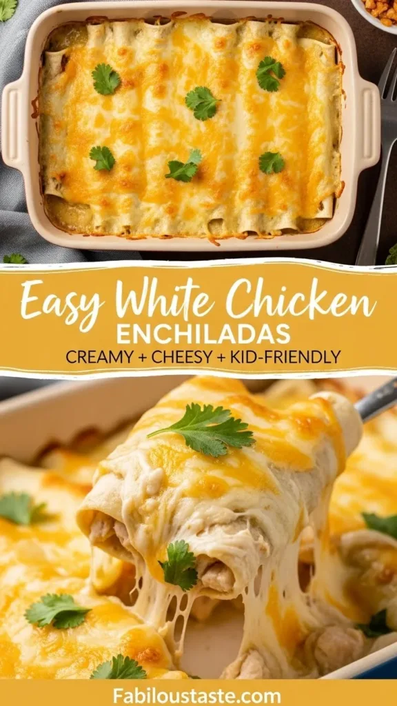 Easy White Chicken Enchiladas