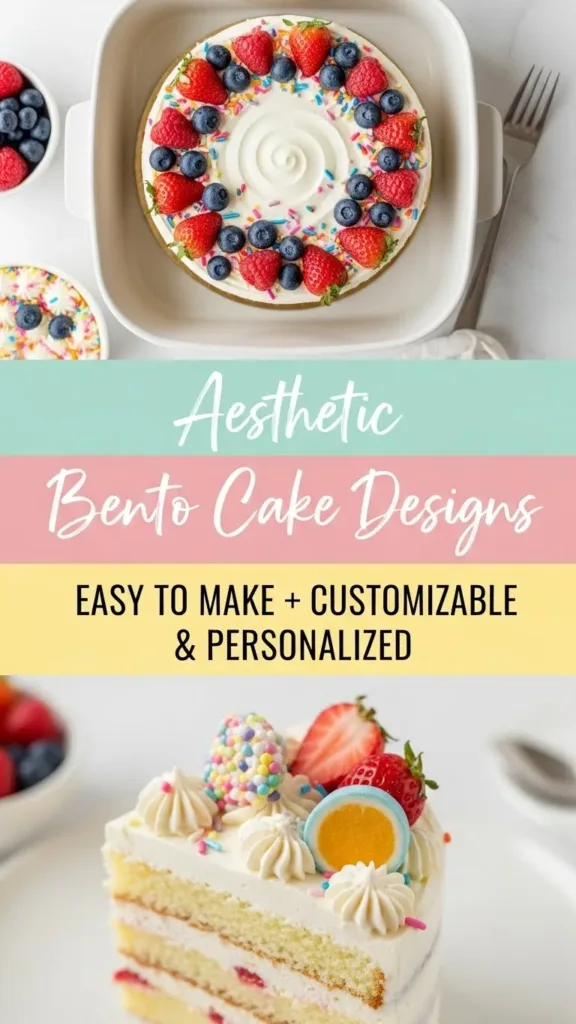 Aesthetic Bento Cake Designs