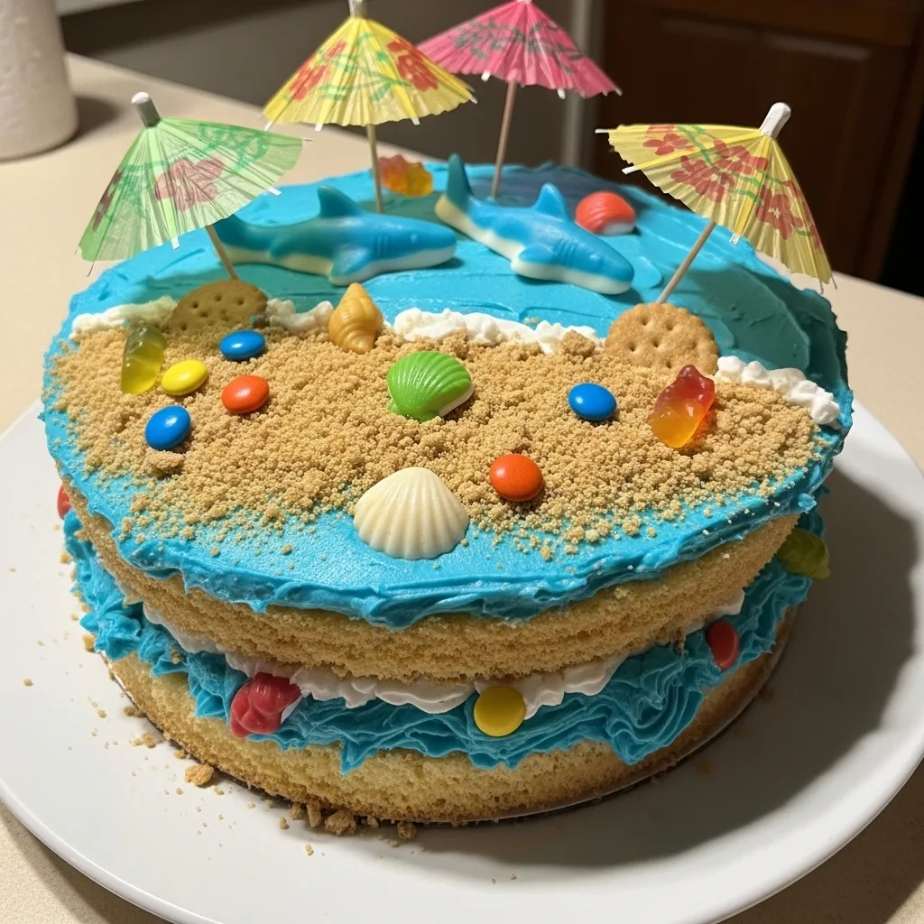 Beach Themed Birthday Cake