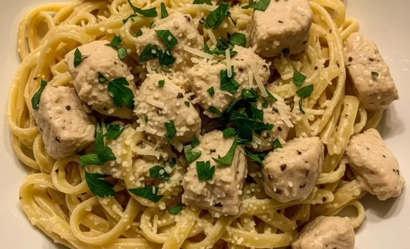 One Pot Chicken Alfredo Pasta