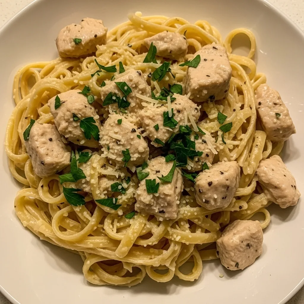 One Pot Chicken Alfredo Pasta