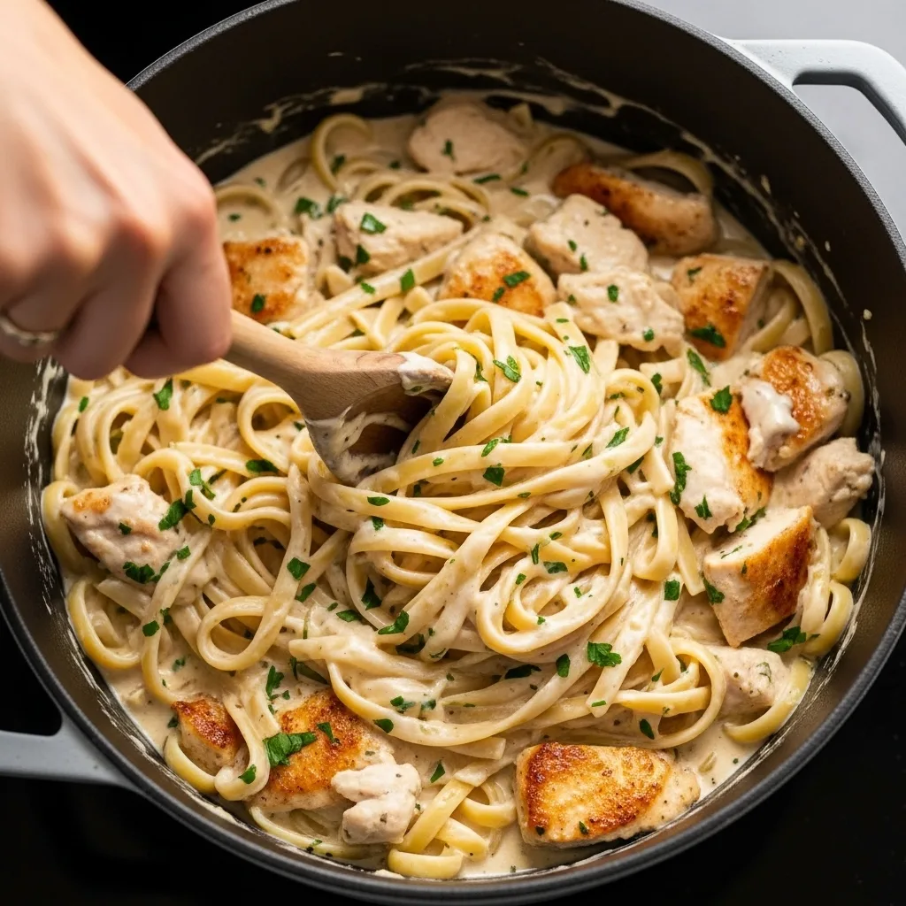 One Pot Chicken Alfredo Pasta 9 One Pot Chicken Alfredo Pasta