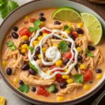 Creamy Chicken Taco Soup with Cream Cheese