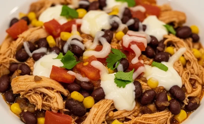 Crockpot Cream Cheese Chicken Chili