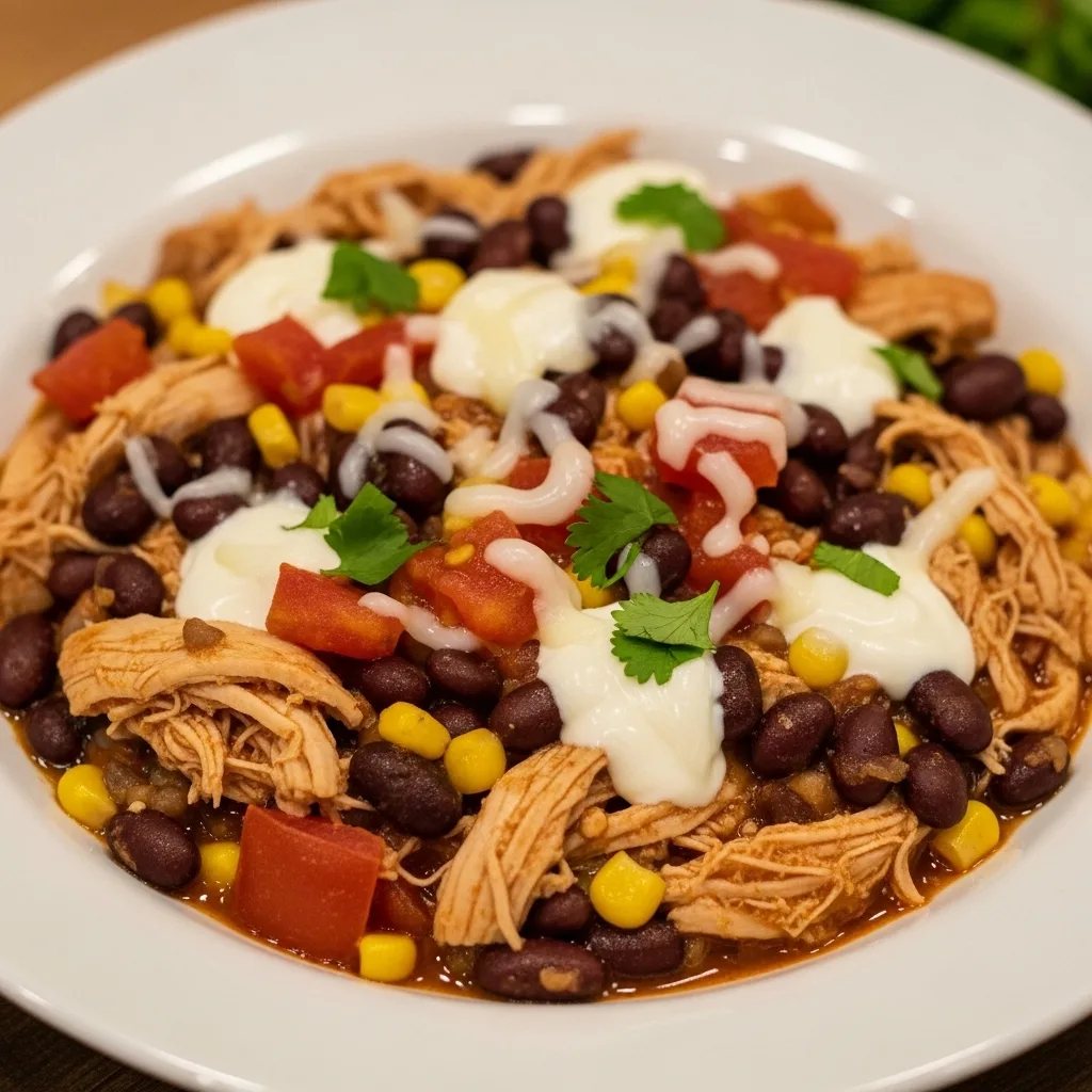 Crockpot Cream Cheese Chicken Chili