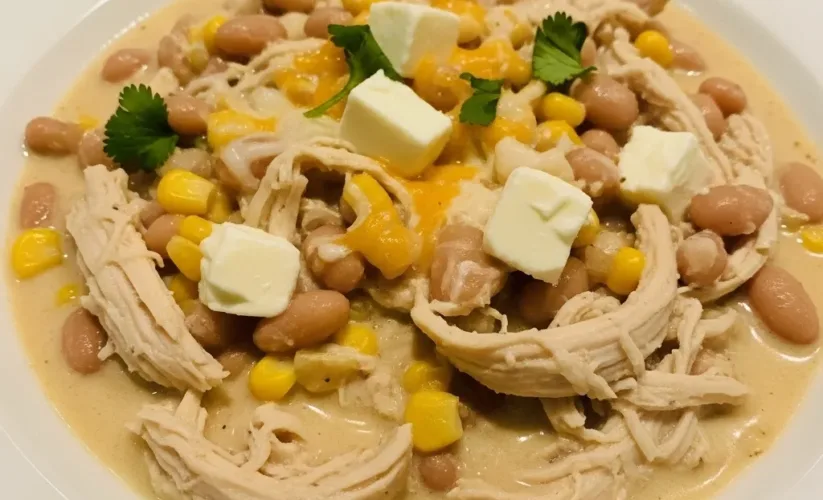 Crockpot Creamy White Chicken Chili