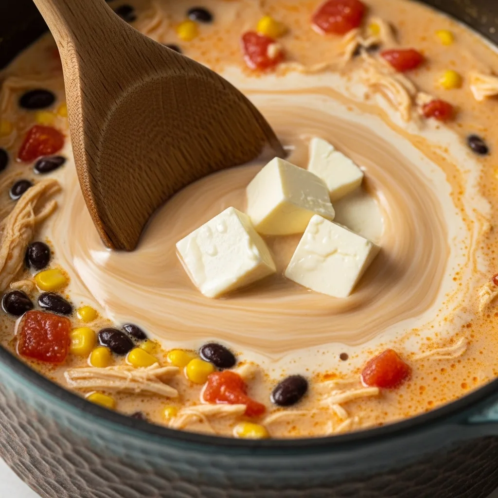Creamy Chicken Taco Soup with Cream Cheese
