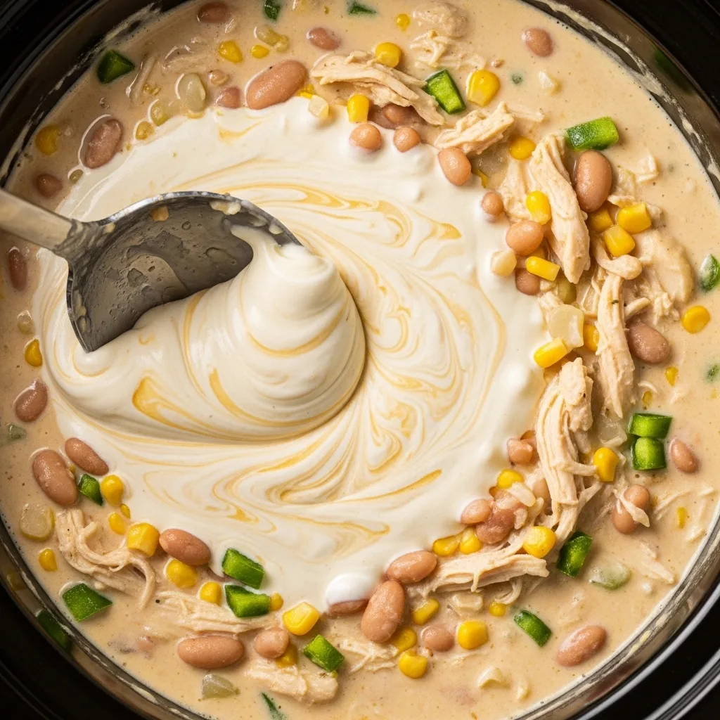 Crockpot Creamy White Chicken Chili
