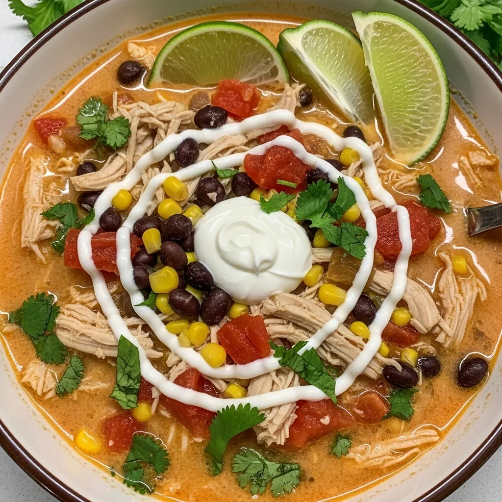 Creamy Chicken Taco Soup with Cream Cheese