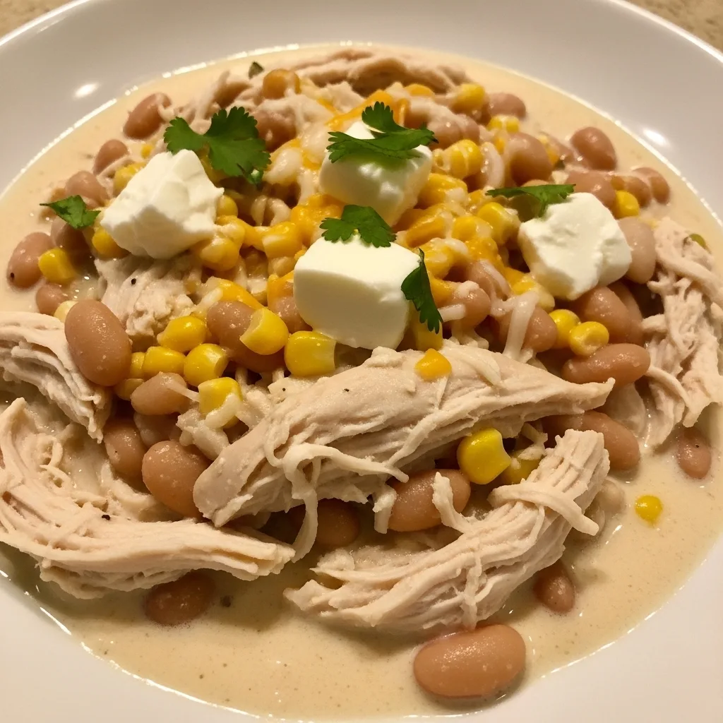 Crockpot Creamy White Chicken Chili