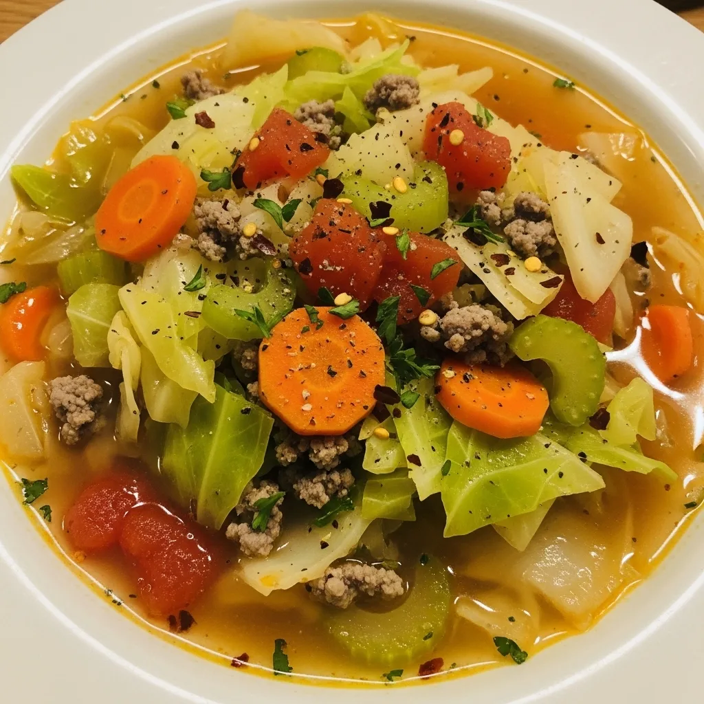 Spicy cabbage soup