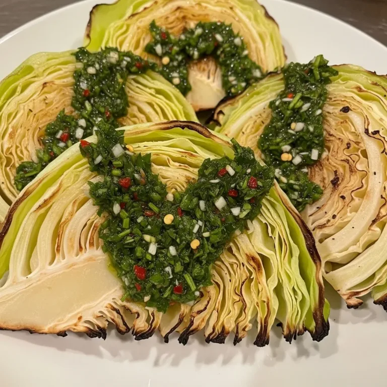 roasted cabbage chimichurri