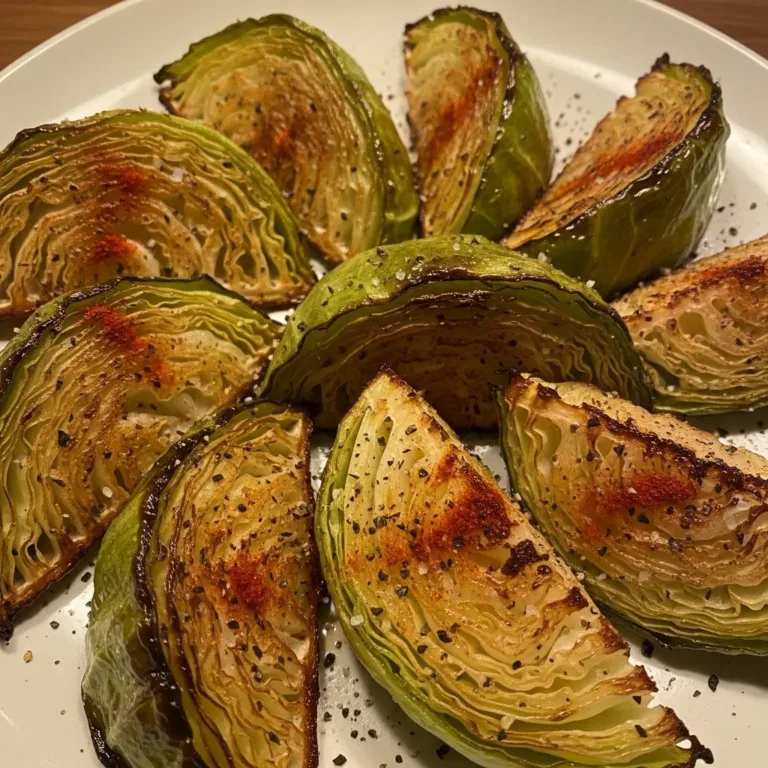 crispy roasted cabbage wedges