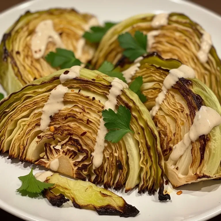 roasted cabbage tahini