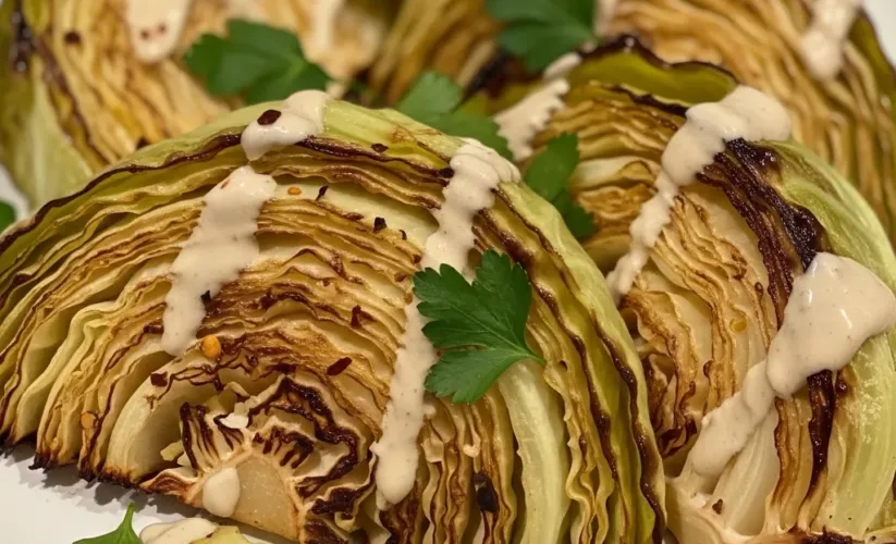 roasted cabbage tahini