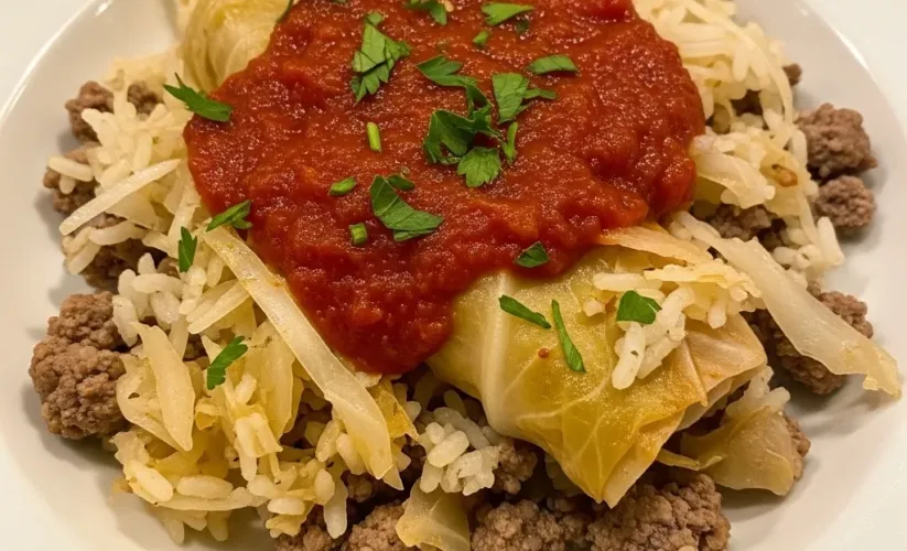 lazy cabbage roll casserole