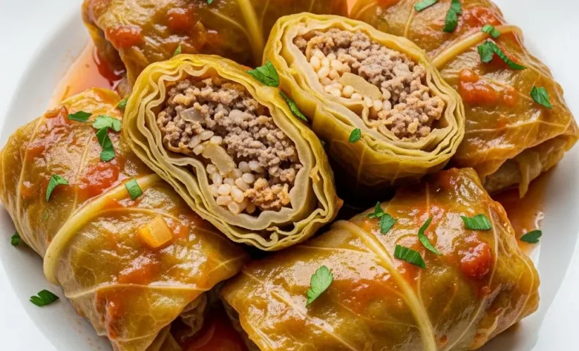 Polish cabbage rolls golabki