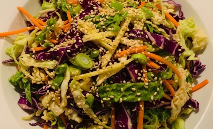 Sesame ginger cabbage slaw