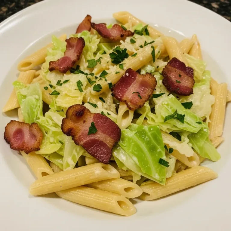 cabbage bacon pasta