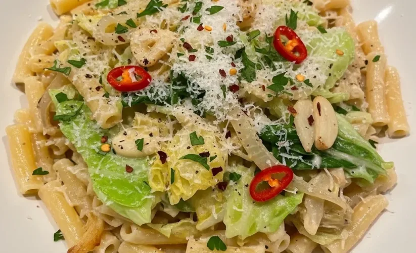 Creamy cabbage pasta