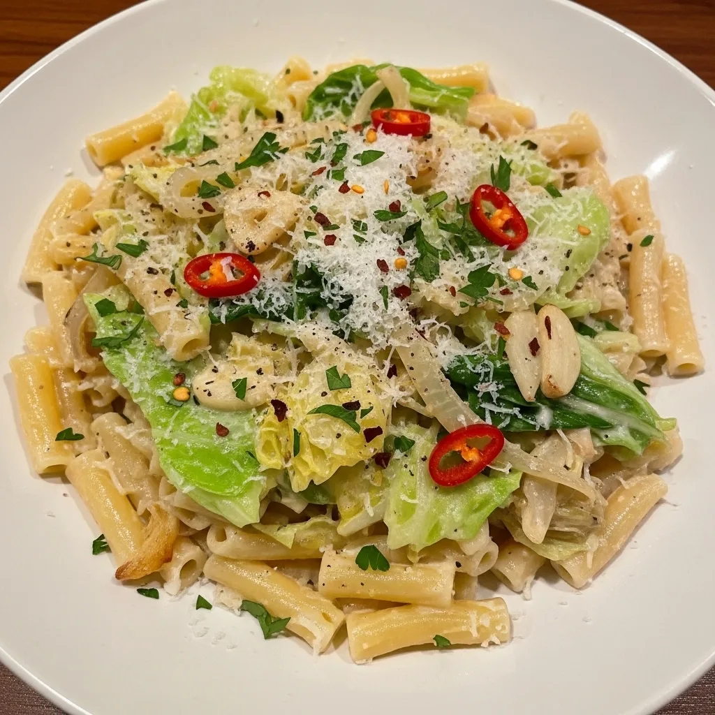 Creamy cabbage pasta