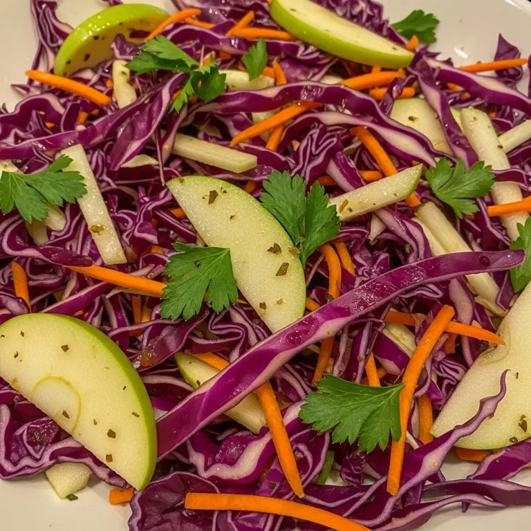 red cabbage apple slaw