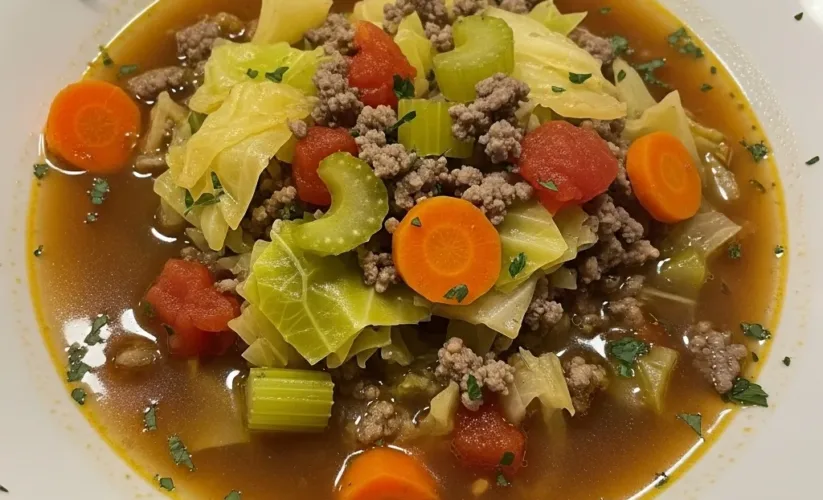 Cabbage beef soup