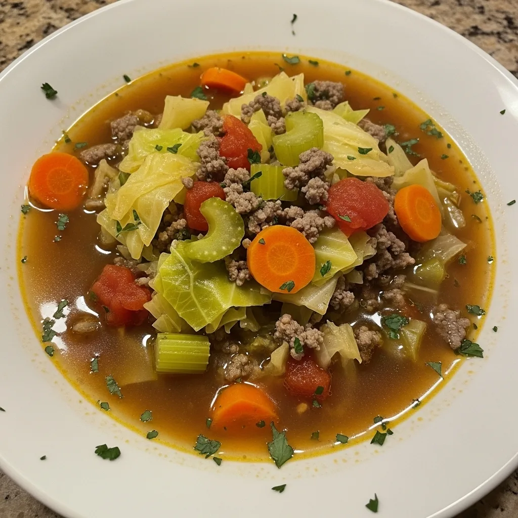 Cabbage beef soup