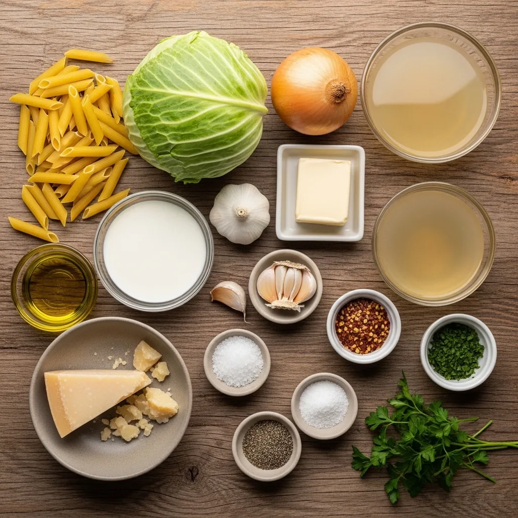 creamy cabbage pasta