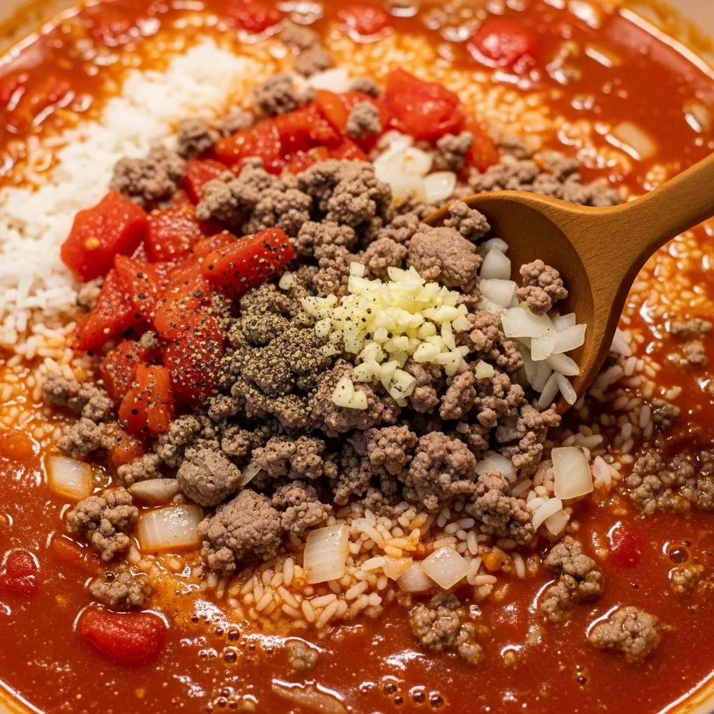 lazy cabbage roll casserole
