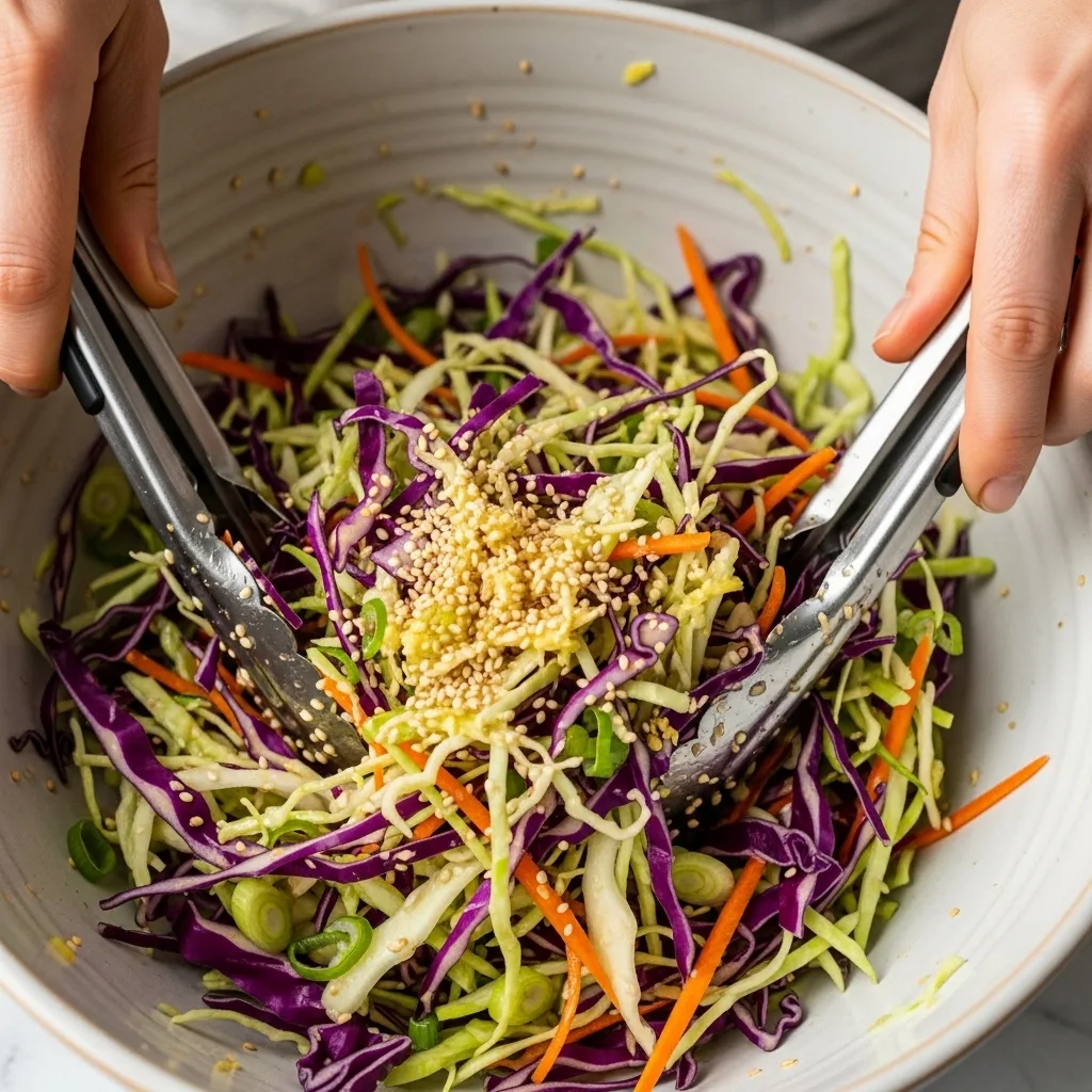 Sesame ginger cabbage slaw 9 sesame ginger cabbage slaw