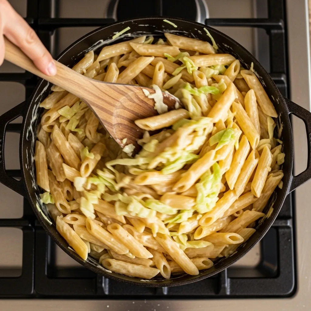 creamy cabbage pasta